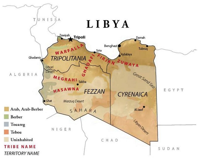 Province e tribù della Libia