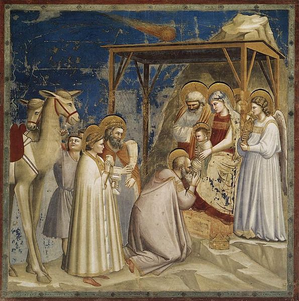 Giotto, Adorazione dei Magi, tra il 1304 e il 1306, Cappella degli Scrovegni, Padova (Italia)