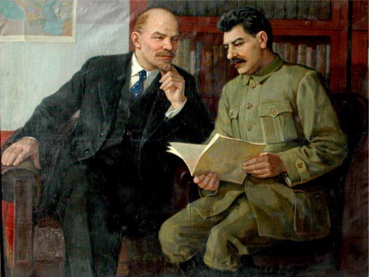 Lenin con Stalin