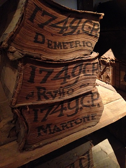 Interno dell'archivio, libri